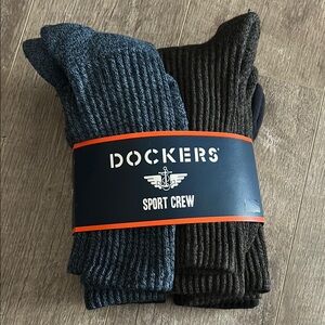Dockers Men's Sport Crew Socks - Blue and Black